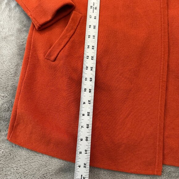 J Crew Factory Orange Vanessa Sweater Jacket Open Cardigan SMALL - Picture 4 of 7